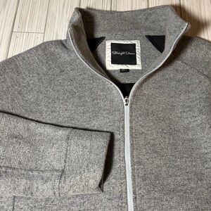 Straight Down Wool Blend Full Zip Jacket – Opolo Vineyard Logo